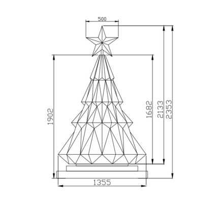 P1.5 GOB Creative LED Display Christmas Tree Screen для торговых центров магазинов гостиниц