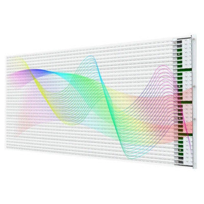 Прозрачные 90% гибкие светодиодные экраны с частотой обновления 3840 Гц для стеклянных установок